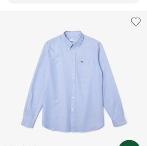 Lacoste Men's Large (40)baby blue long sleeved button down dress shirt